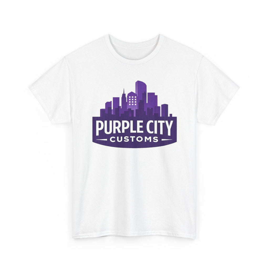 Purple City Customs Official Logo Tee | Detroit Inspired Unisex Heavy Cotton T-Shirt