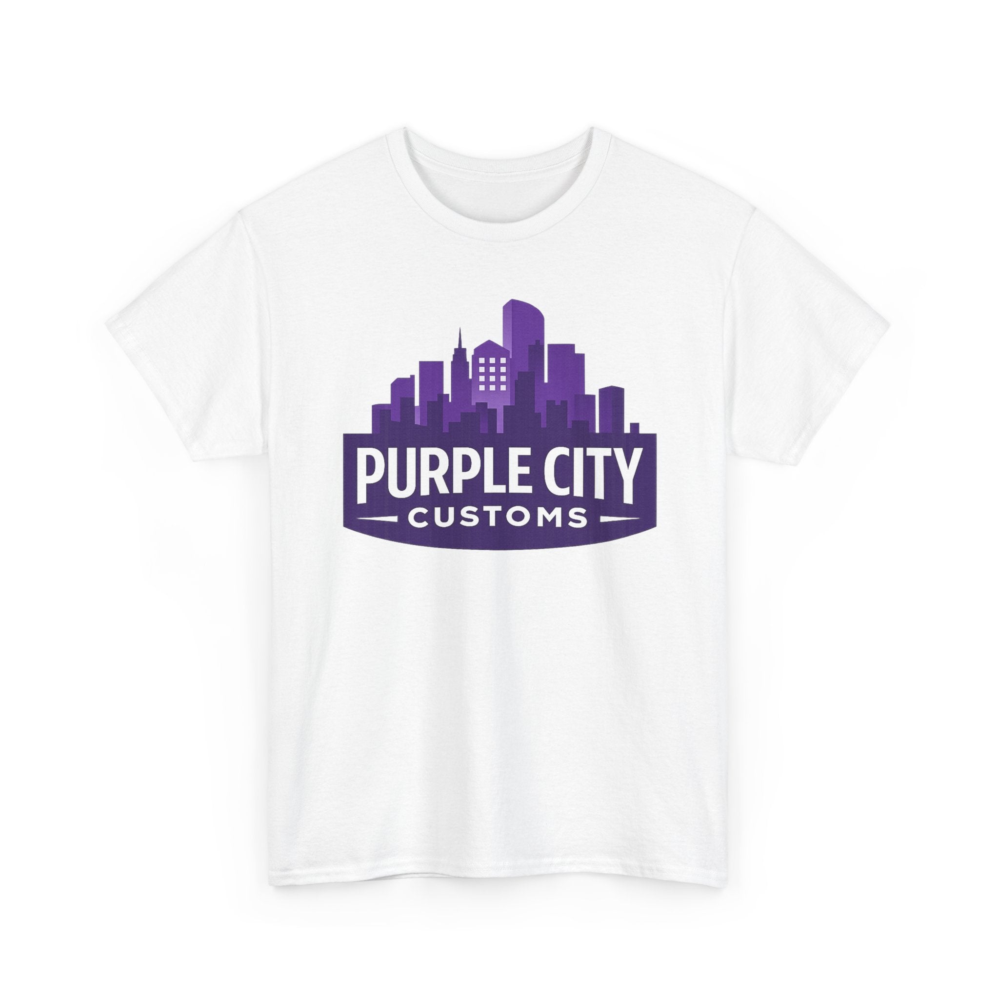 Purple City Customs Official Logo Tee | Detroit Inspired Unisex Heavy Cotton T-Shirt