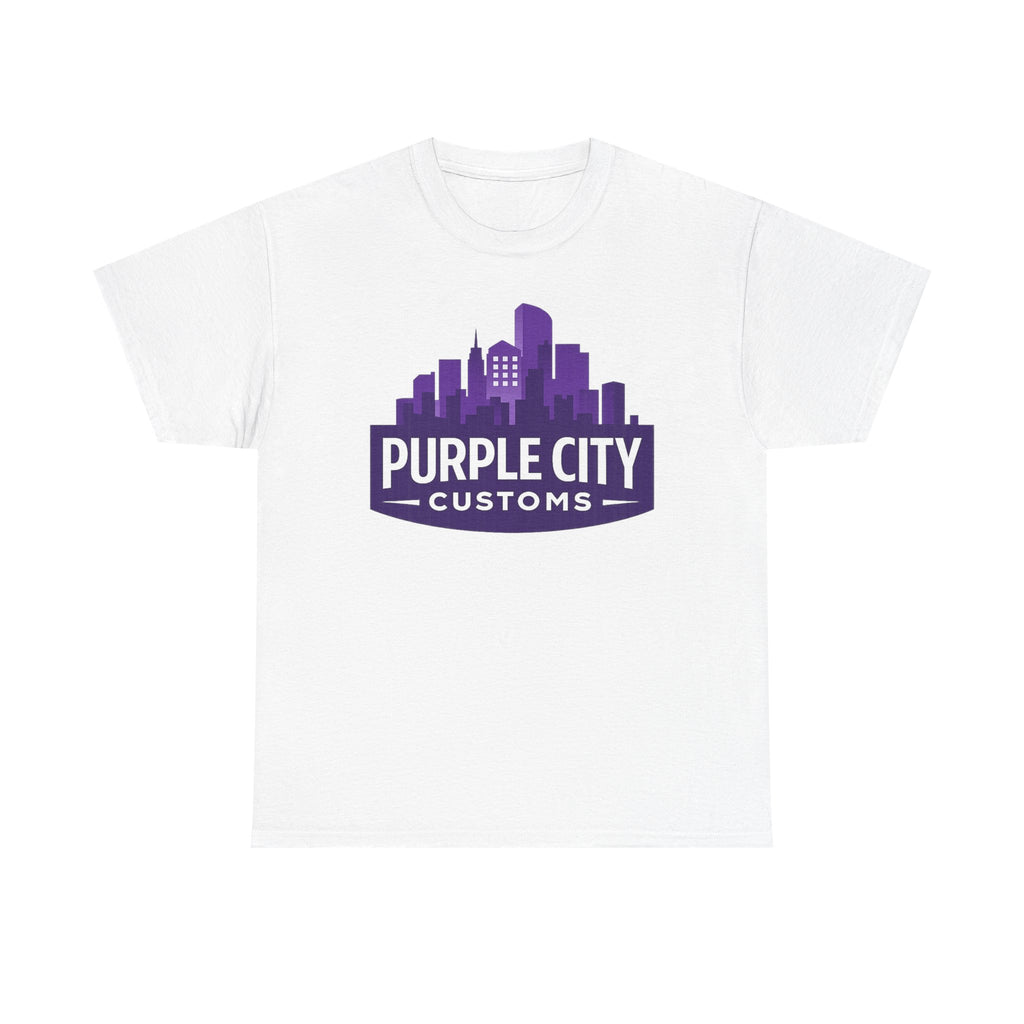 Purple City Customs Official Logo Tee | Detroit Inspired Unisex Heavy Cotton T-Shirt