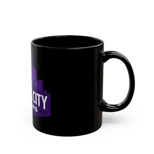 Purple City Customs Skyline Black Ceramic Mug | 11oz & 15oz