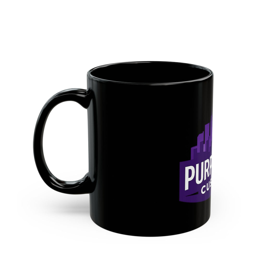 Purple City Customs Skyline Black Ceramic Mug | 11oz & 15oz